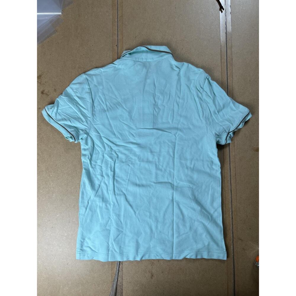 Original Penguin Polo Mens L Blue Heritage Slim Fit 100% Cotton Pocket - Picture 5 of 6